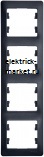 Schneider Electric Glossa Рамка 4-постовая вертикальная Антрацит