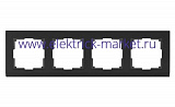 Werkel Stark Рамка на 4 поста WL04-Frame-04-black Черный