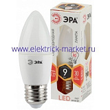 Лампа светодиодная Эра LED B35-9W-827-E27 (диод, свеча, 9Вт, тепл, E27)