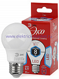 Лампы СВЕТОДИОДНЫЕ ЭКО ECO LED A55-8W-840-E27  ЭРА (диод, груша, 8Вт, нейтр, E27)