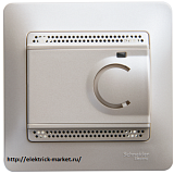 Schneider Electric Glossa Термостат электронный теплого пола с датчиком от +5 до +50°C 10A в сборе Перламутр