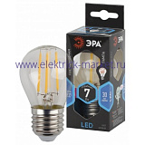Лампа светодиодная Эра F-LED P45-7W-840-E27 (филамент, шар, 7Вт, нейтр, E27)