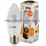Лампа светодиодная Эра LED B35-7W-827-E27-Clear (диод,свеча,7Вт, тепл,E27)