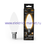 Gauss Лампа Filament Свеча 5W 420lm 2700К Е14 milky LED