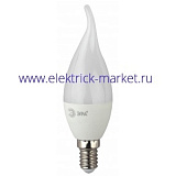 Лампа светодиодная Эра LED BXS-5W-827-E14 (диод, свеча на ветру, 5Вт, тепл, E14)
