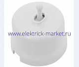 BIRONI Лизетта Пластик Белый Выключатель 1-кл (тумблерный) B1-230-21
