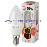 Лампа светодиодная Эра LED B35-7W-827-E14 (диод, свеча, 7Вт, тепл, E14),