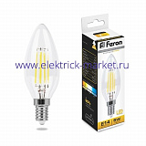 Feron Лампа светодиодная LB-58 Свеча Е14 5Вт 2700К