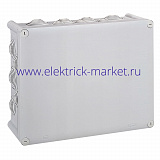 Legrand Plexo Серый Коробка прямоугольная 360x270x124, 24 кабельных ввода, 750°C IP55 IK07