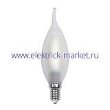 UNIEL Лампа светодиодная Е14 6Вт 3000К свеча на ветру матовая