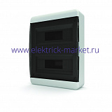 Tekfor Бокс накладной BNK 40-24-1 24мод прозрачная черная дверца IP41(290х102х385)