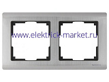 Werkel Metallic Рамка на 2 поста WL02-Frame-02 Глянцевый никель