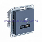 Systeme Electric AtlasDesign Грифель USB Розетка тип-C 65W высокоскор.заряд. QC, PD, мех. ATN000727