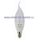 Лампа светодиодная Эра LED BXS-9W-840-E14 (диод, свеча на ветру, 9Вт, нейтр, E14)