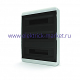 Tekfor Бокс накладной BNK 40-54-1 54мод прозрачная черная дверца IP41(398х102х535)
