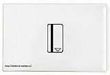 ABB NIE Zenit Бел Выключатель карточный 2 мод