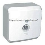 Systeme Electric Этюд Розетка TV коннектор 0,7dB открытая установка Белый