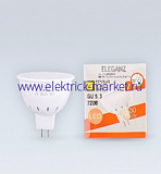 Eleganz Лампа cветодиодная GU5.3 7W MR16 нейтральная 4500K  220V (белый корпус) 1343