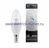 Gauss Лампа LED свеча E14 6W 4100К DIMM CL