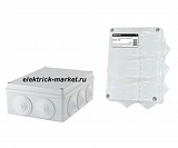 TDM Распаячная коробка ОП 190х140х70мм, крышка, IP44, 10 гермовводов, инд. штрихкод