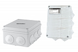 TDM Распаячная коробка ОП 150х110х70мм, крышка, IP44, 10 гермовводов, инд. штрихкод