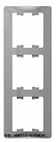 Schneider Electric Glossa Рамка 3-постовая вертикальная Алюминий