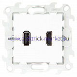 Simon 24 Белый Коннектор HDMI+USB 2.0 2411095-030