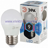 Лампа светодиодная Эра LED P45-9W-840-E27 (диод, шар, 9Вт, нейтр, E27)