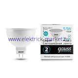 Gauss Лампа Elementary MR16 5.5W 450lm 4100К GU5.3 LED
