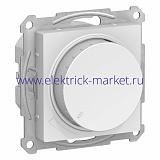 SE AtlasDesign Белый Светорегулятор (диммер) повор-нажим, LED, RC, 400Вт, мех. ATN000123