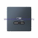 Systeme Electric ArtGallery Грифель USB Розетка тип-С 65Вт высокоскор.заряд. QC, PD, механизм GAL000727