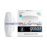 Gauss Лампа Elementary GX53 6W 460lm 4100K LED