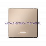 Systeme Electric ArtGallery Песочный Выключатель 1-клавишный с подсветкой, сх.1а, 10АХ, механизм GAL001213
