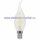 Feron Лампа светодиодная LB-59 Свеча на ветру матовая Е14 5Вт 2700К