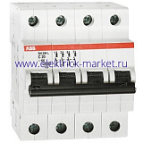 ABB SH204L Автоматический выключатель 4P 6А (C) 4,5kA