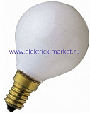 Osram Лампа накаливания шарик матовыйClassic P FR 60W 230V E14 d=45 l=80