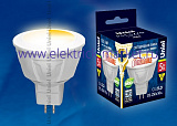 Uniel LED-JCDR-5W/WW/GU5.3/FR/DIM PLP01WH Лампа светодиодная диммируемая. Серия Palazzo. Теплый белый свет.