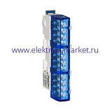 Tekfor KSN-6-6х9-12 Blue Шина изолированная сечение 6х9 12 отвод на DIN-рейку