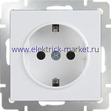 Werkel Розетка с заземлением Белый WL01-SKG-01-IP20