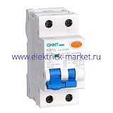 CHINT Дифференциальный автоматический выключатель NB1L 1P+N C25 30mA тип A 6kA (36mm) (R) 203021