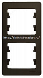 Schneider Electric Glossa Рамка 2-постовая вертикальная Шоколад