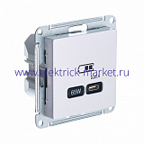 SE AtlasDesign Жемчуг USB Розетка тип-C 65W высокоскор.заряд. QC, PD, мех. ATN000427