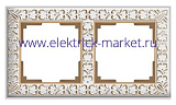 Werkel Antik Рамка на 2 поста WL07-Frame-02 Белое Золото