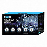 Гирлянда с/д штора LEEK 3*2м 240 LED прозрачный кабель, 6500K (30)
