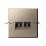 Systeme Electric ArtGallery Шампань Розетка двойная компьютерная RJ45+RJ45, кат.6А, механизм GAL000588