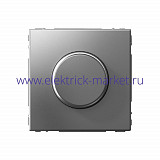 Systeme Electric ArtGallery Сталь Светорегулятор (диммер) повор-нажим, LED, RC, 400Вт, механизм GAL000923