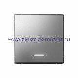Systeme Electric ArtGallery Сталь Выключатель 1-клавишный с подсветкой, сх.1а, 10АХ, механизм GAL000913