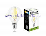 Feron Лампа светодиодная LB-52 Шарик Е14 7Вт 4000К