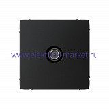 Systeme Electric ArtGallery Карбон TV Розетка проходная 4DB, механизм GAL001092