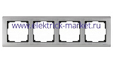 Werkel Metallic Рамка на 4 поста WL02-Frame-04 Глянцевый никель